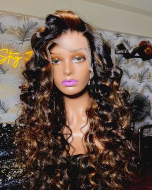 The Dahlia – 24″ Curly Human Hair Wig