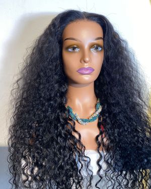 The Calipso – 34″ Water Curl Human Hair Wig